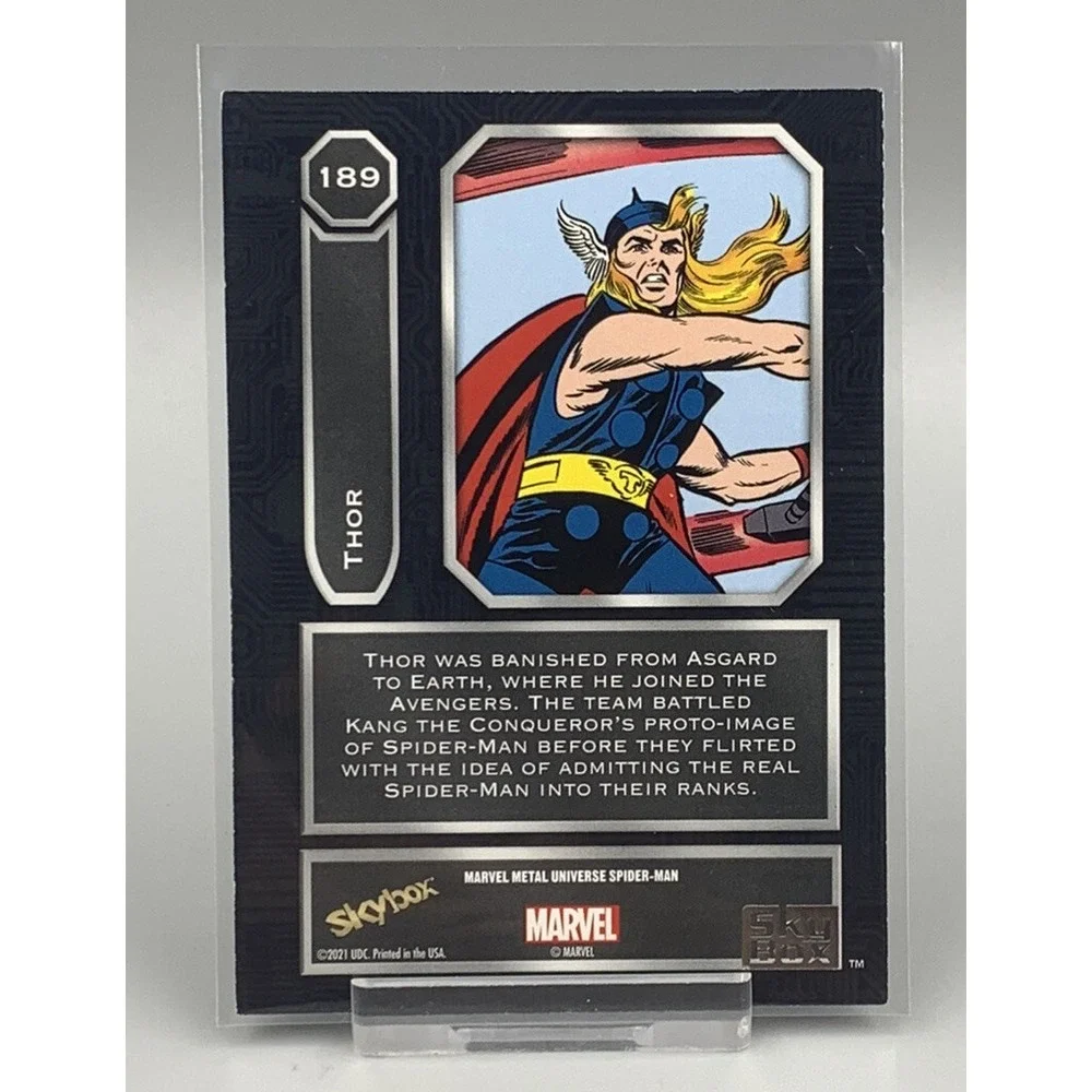 2021 Skybox Marvel Spider-Man Metal‎ Universe Thor No. 189